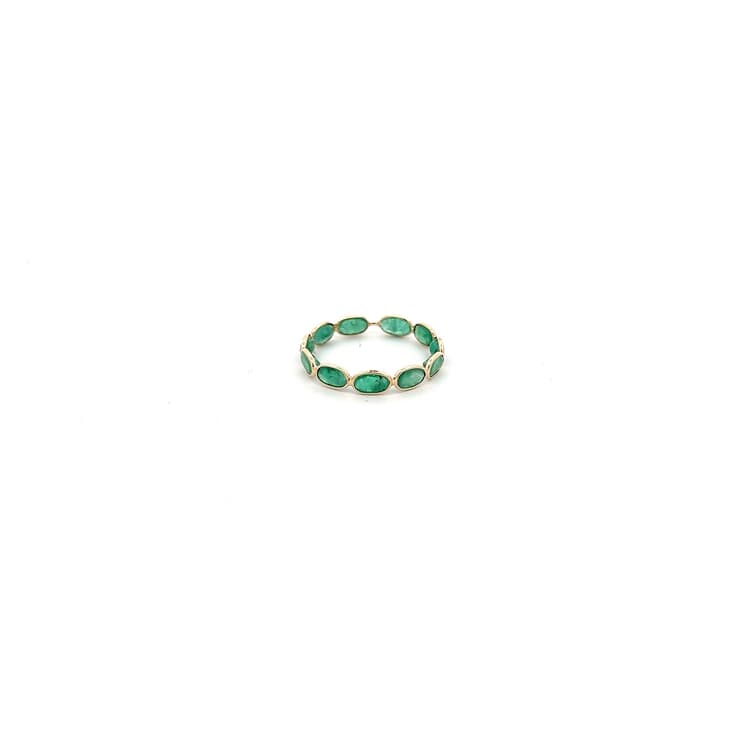 Emerald Ring in 14k Yellow Gold
