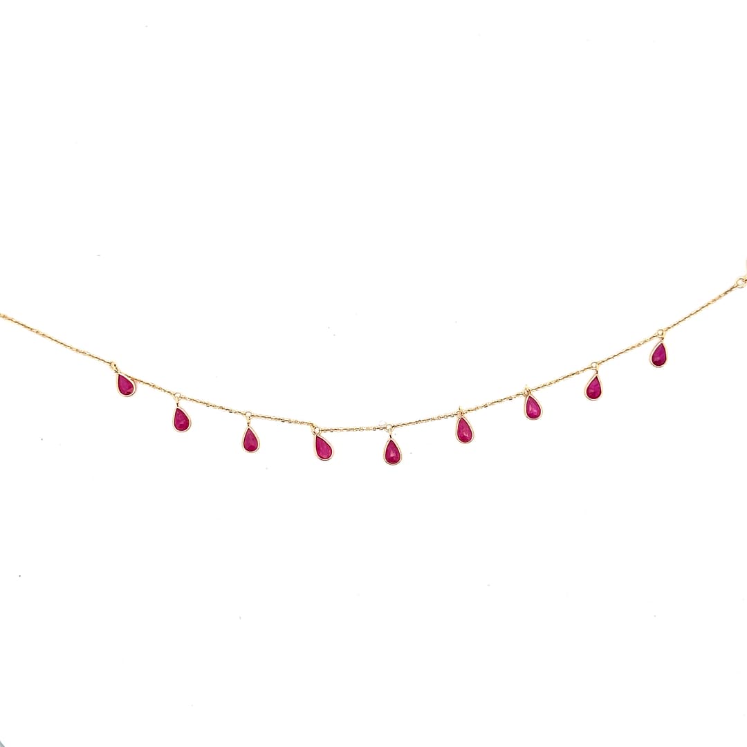 Ruby Bracelet  in 14k Yellow Gold