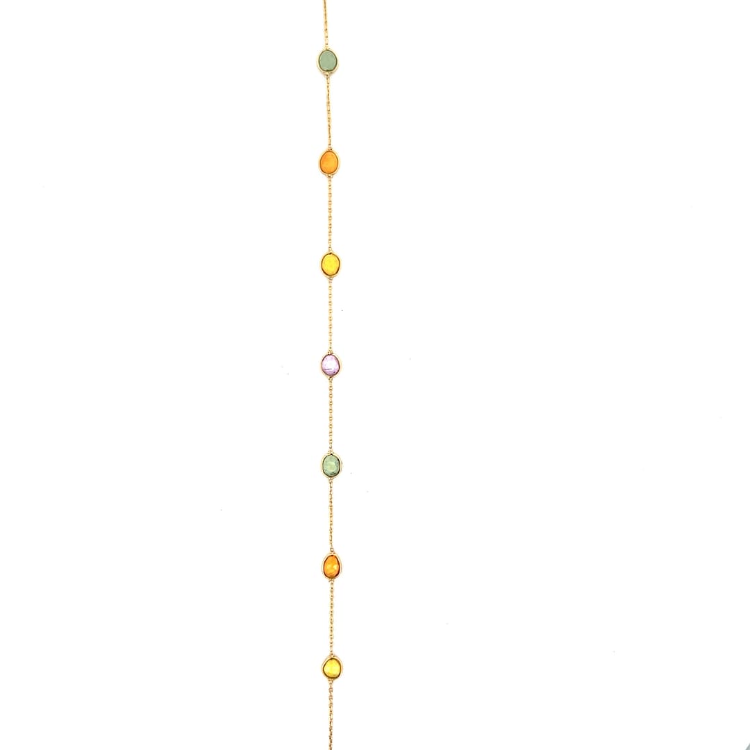 Multi-Sapphire Bracelet  in 14k Yellow Gold