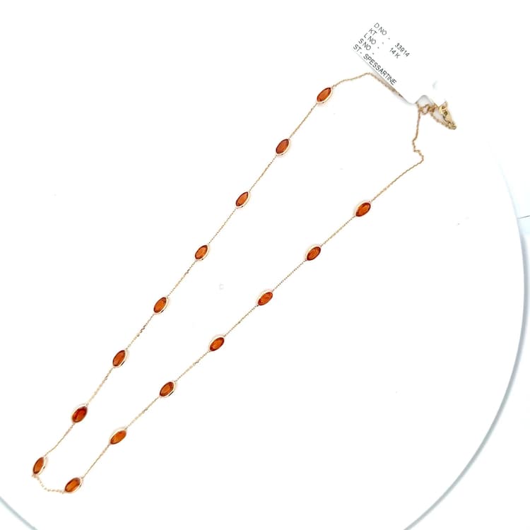 Spessartine Necklace in 14k Yellow Gold