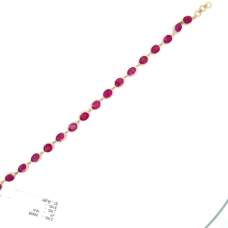 Ruby Bracelet  in 14k Yellow Gold