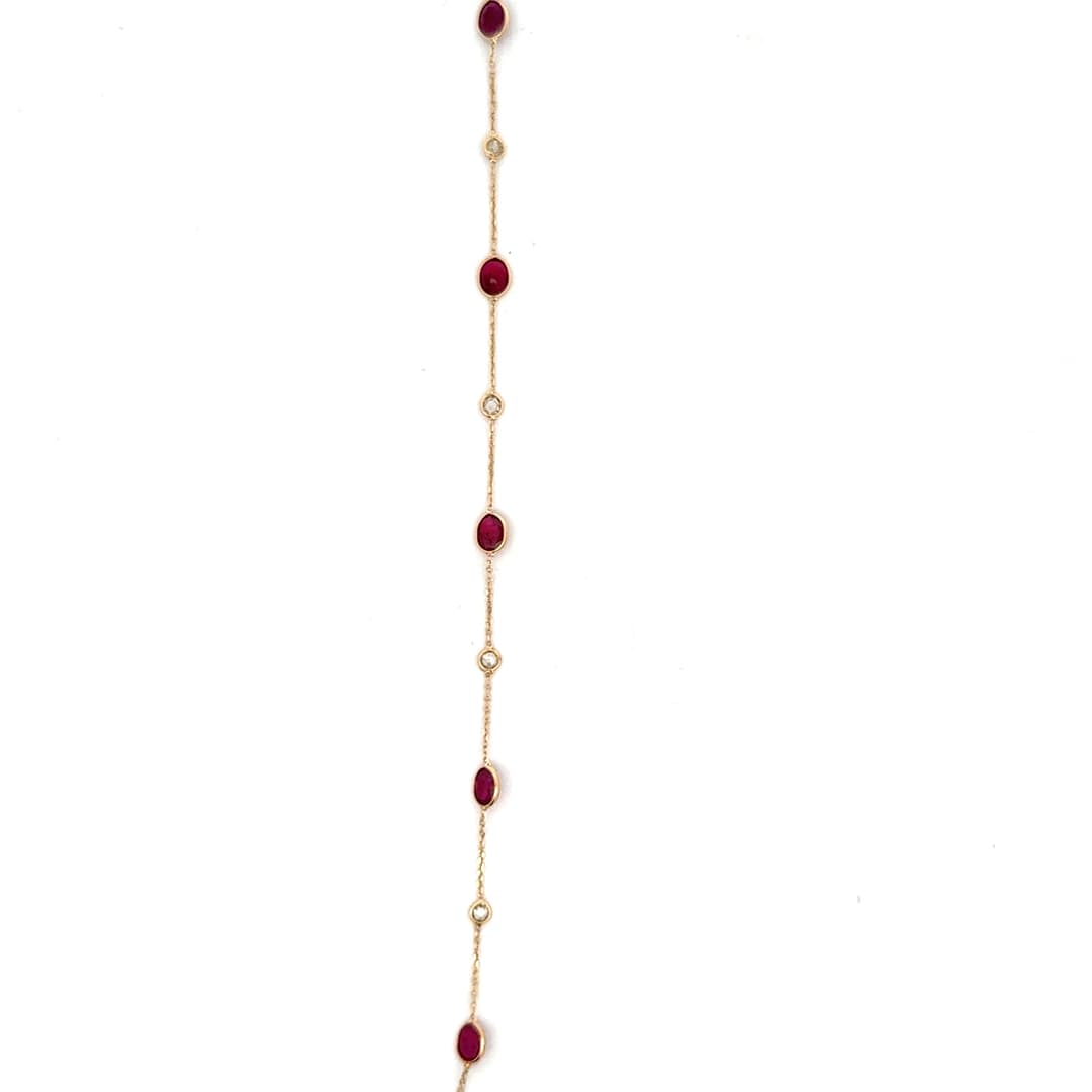 Ruby-Diamond in 14k Yellow Gold