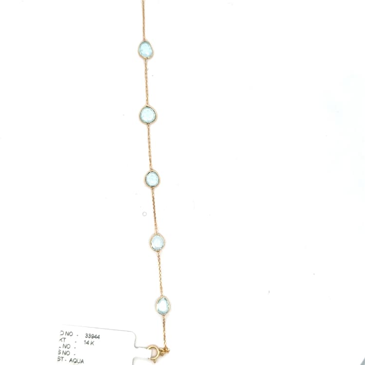 Aqua Bracelet in 14k Yellow Gold