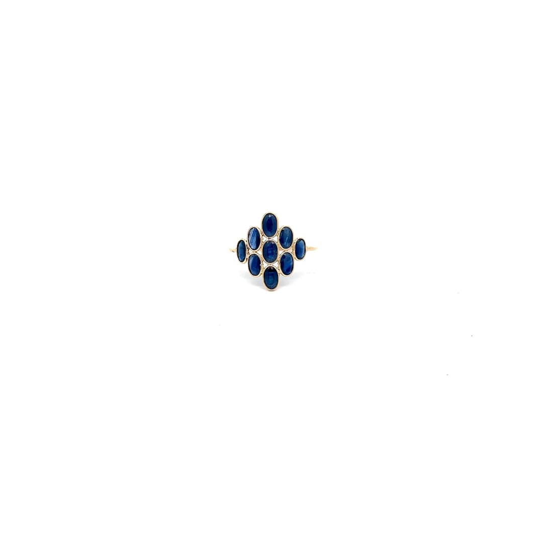 Blue Sapphire Ring in 14k Yellow Gold