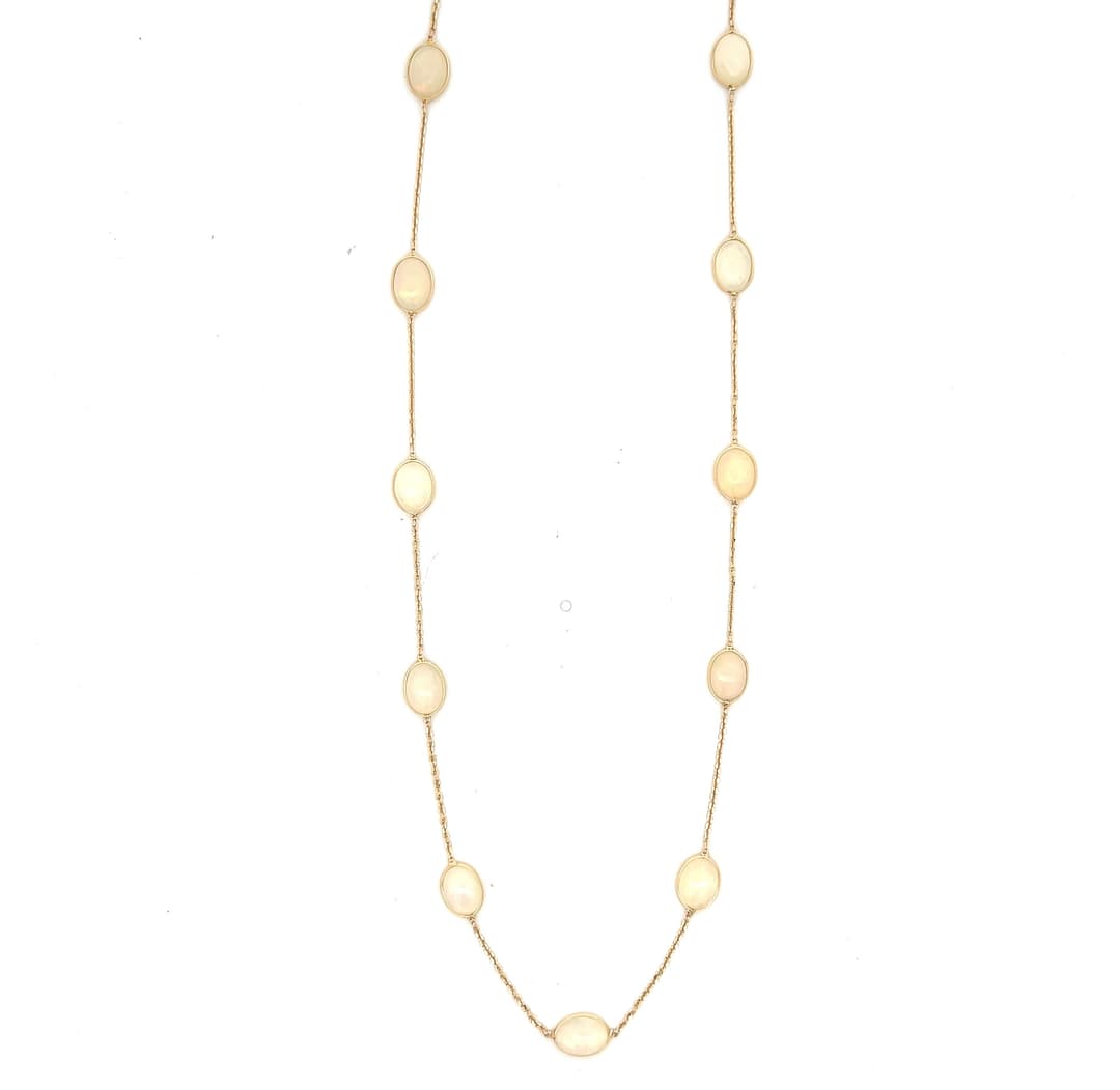 Opal Necklace in 14k Yellow Gold