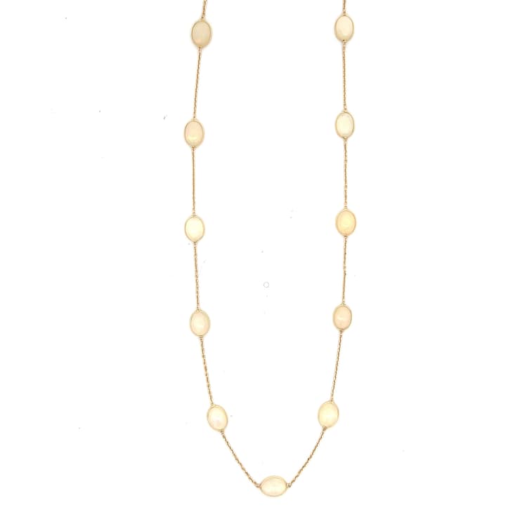 Opal Necklace in 14k Yellow Gold
