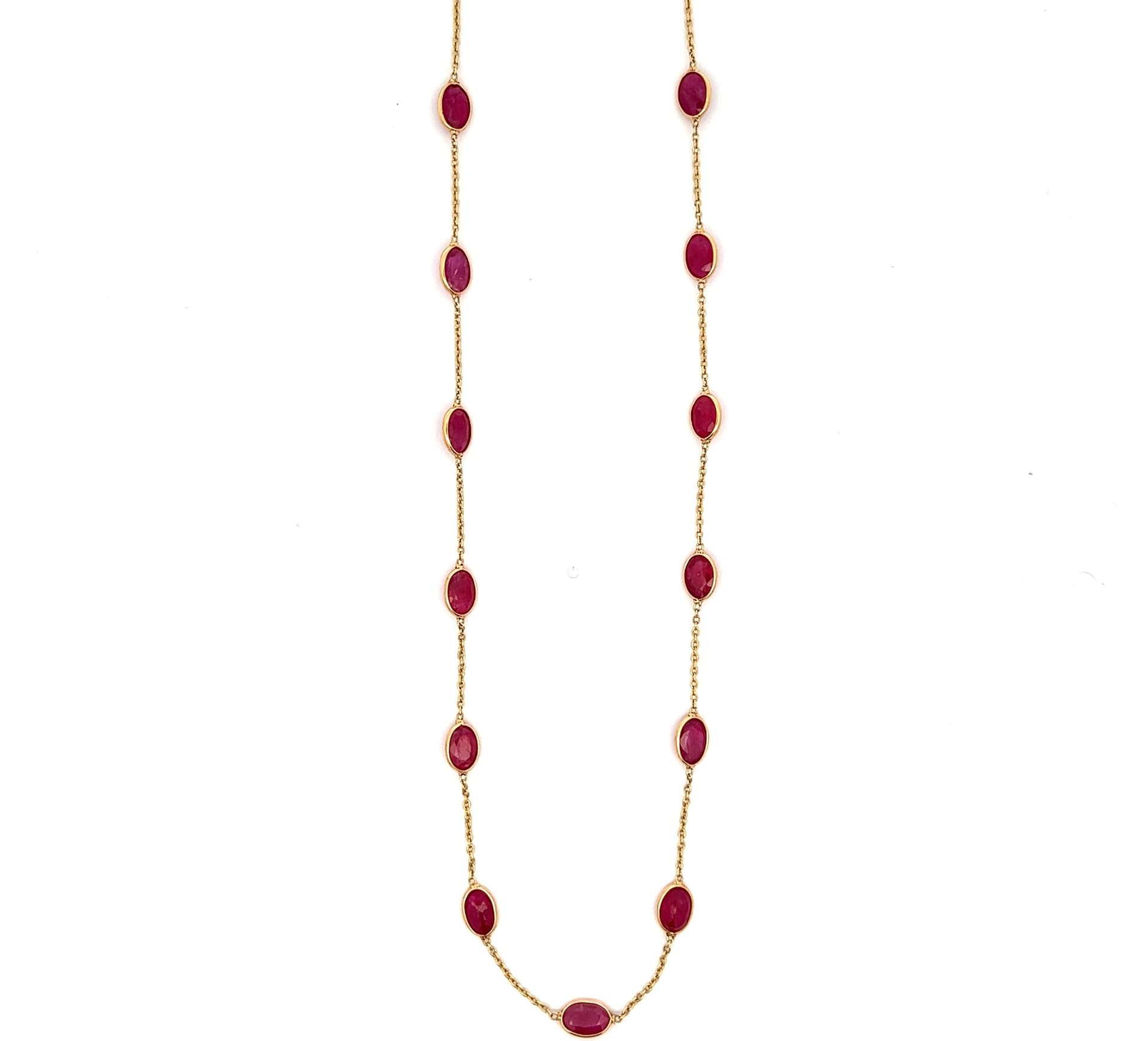 Ruby Necklace in 14k Yellow Gold