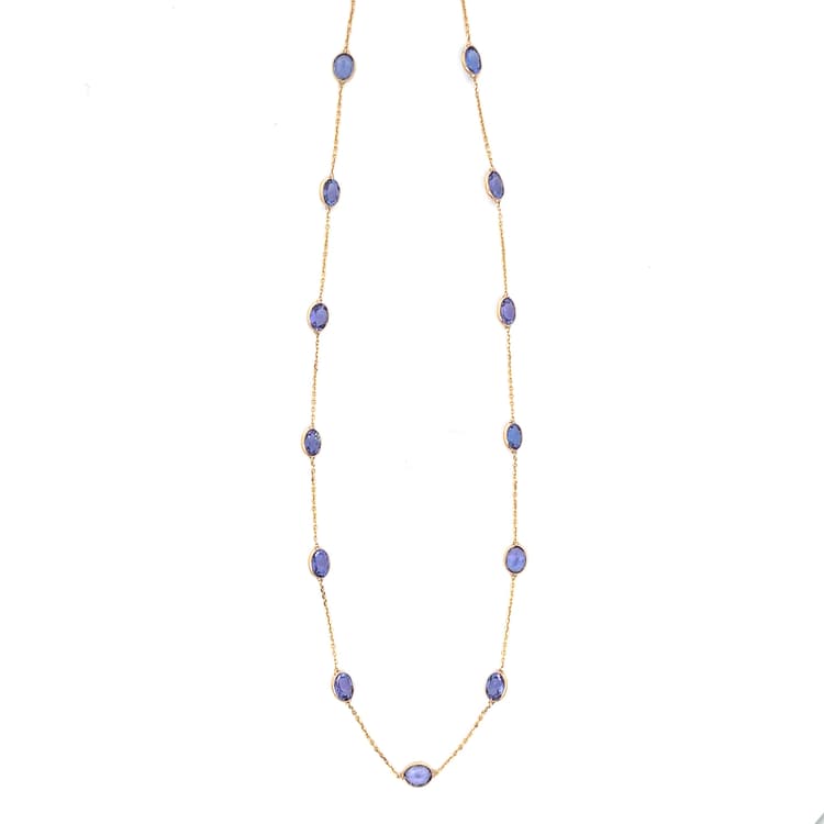 Tanzanite Necklace in 14k Yellow Gold
