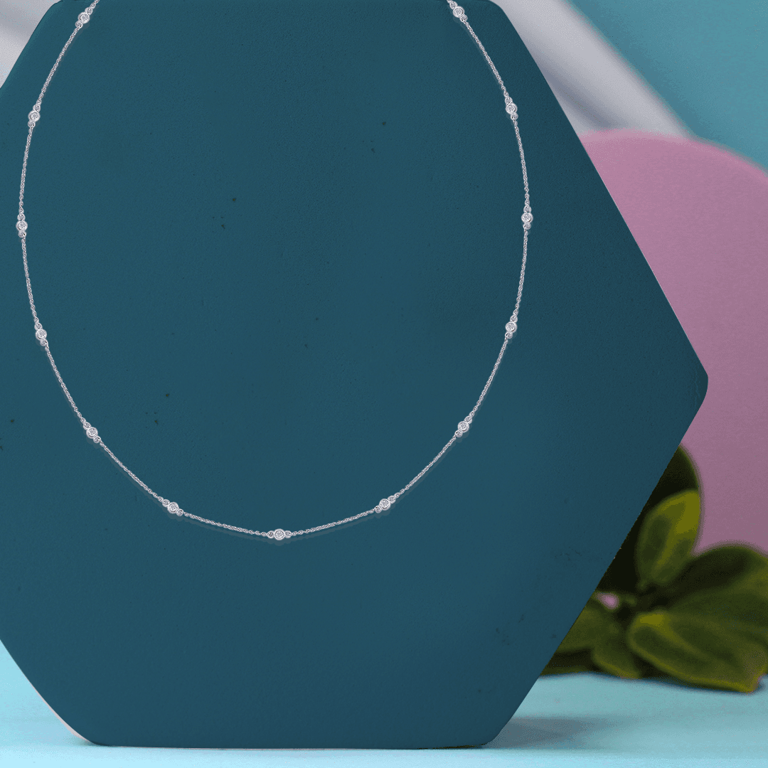 Sleek diamond neck chain