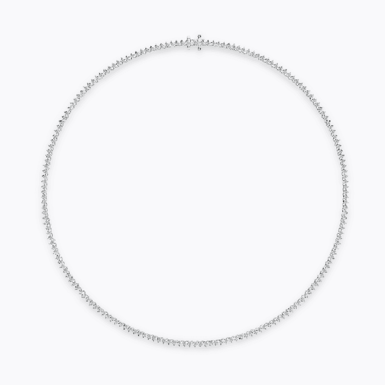3 Prongs Tennis Necklace
