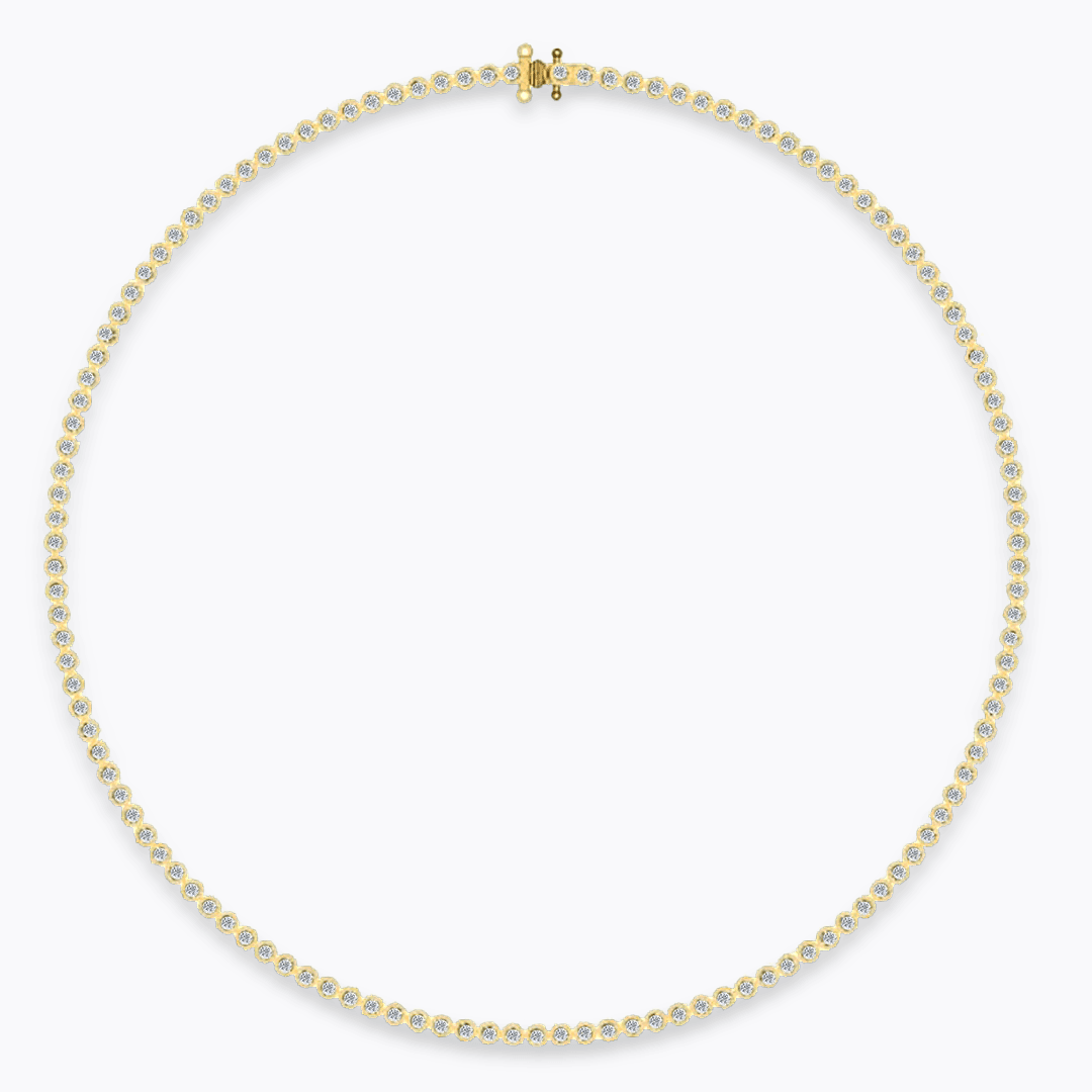Bezel Tennis Necklace