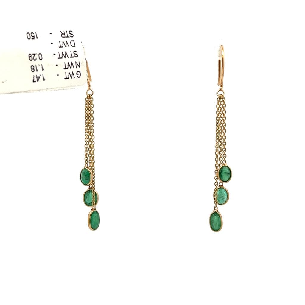 Emerald Dangle Earrings