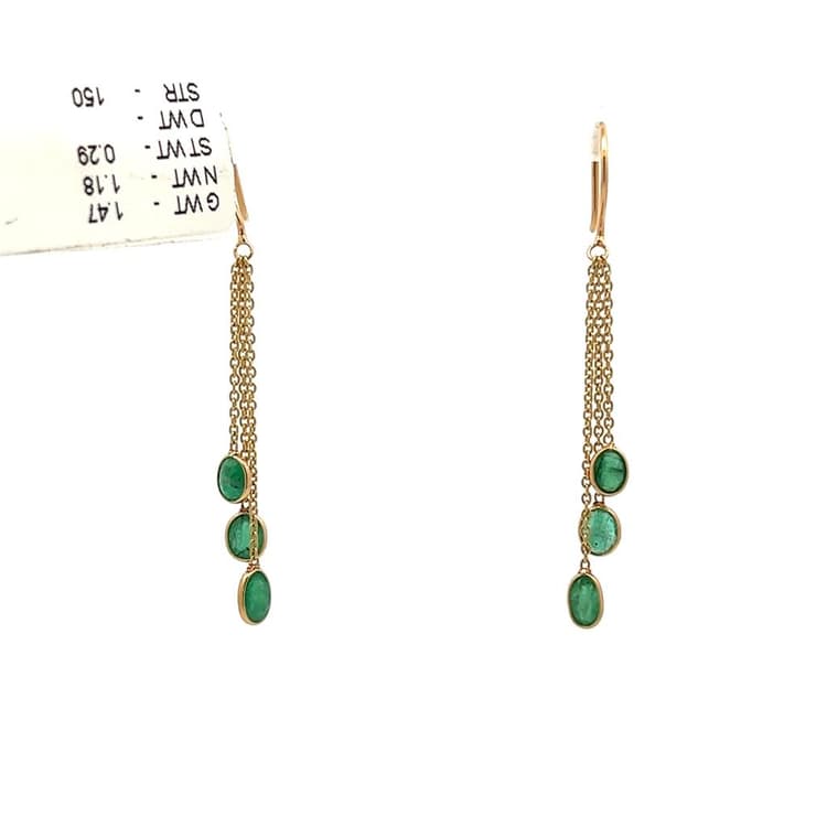 Emerald Dangle Earrings