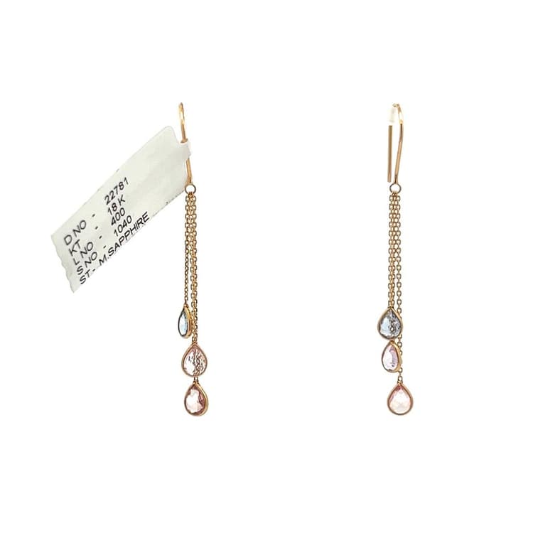 Drop Dangle Sapphire Earrings