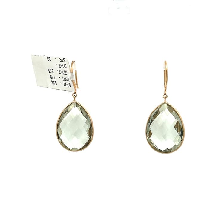 Green Amethyst Earrings