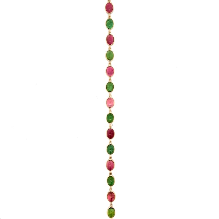 Multi Tourmaline Bracelet in 18k Yellow Gold