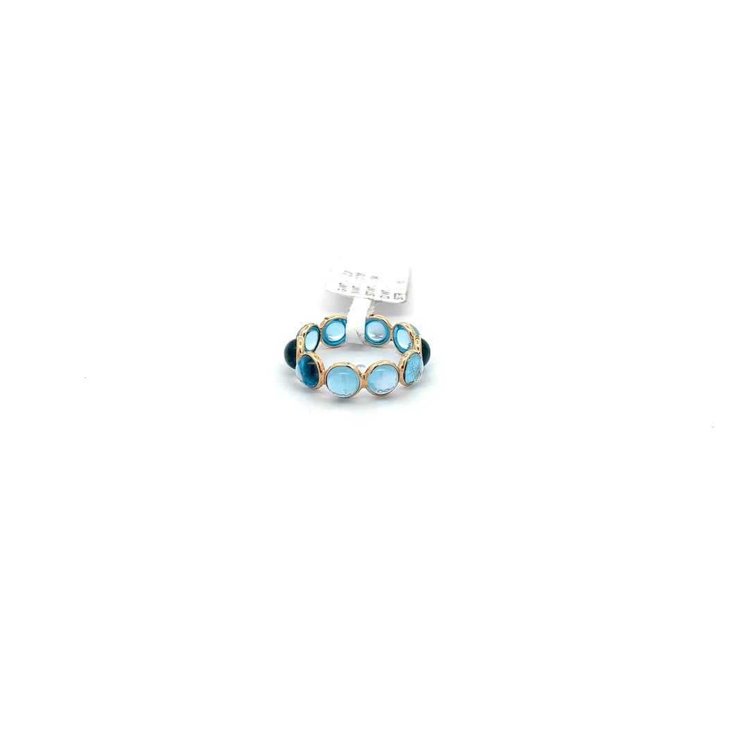 Blue Topaz Ring in 14k Yellow Gold