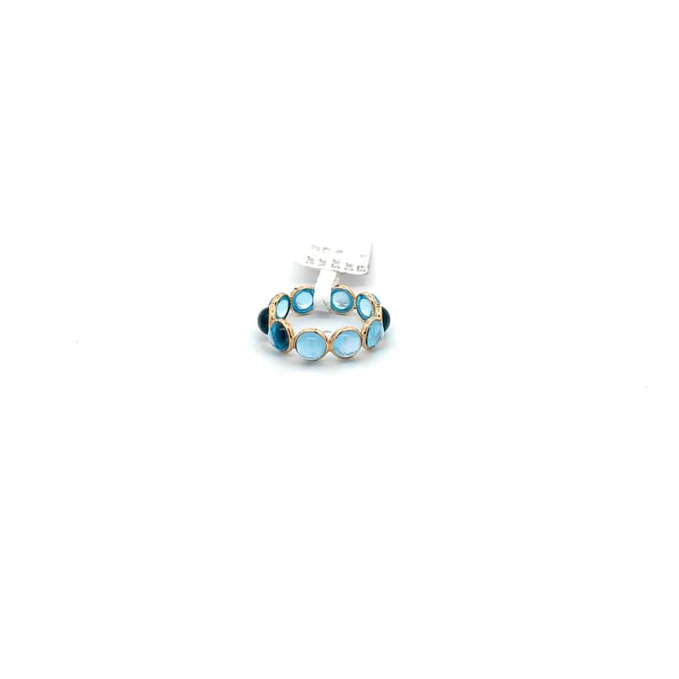 Blue Topaz Ring in 14k Yellow Gold