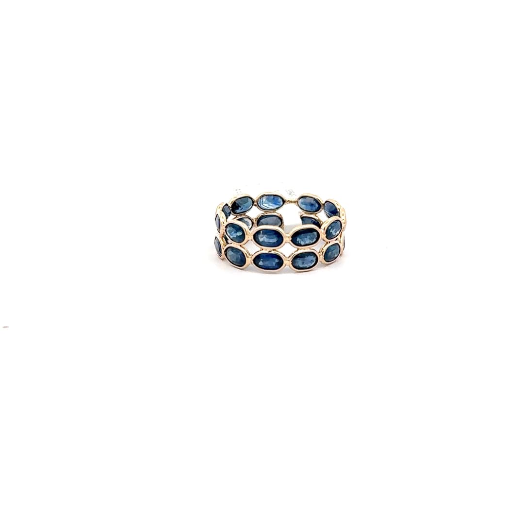 Blue Sapphire Ring in 14k Yellow Gold