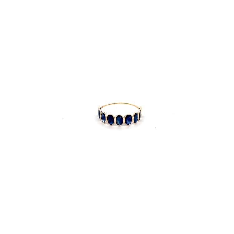 Blue Sapphire Ring in 14k Yellow Gold