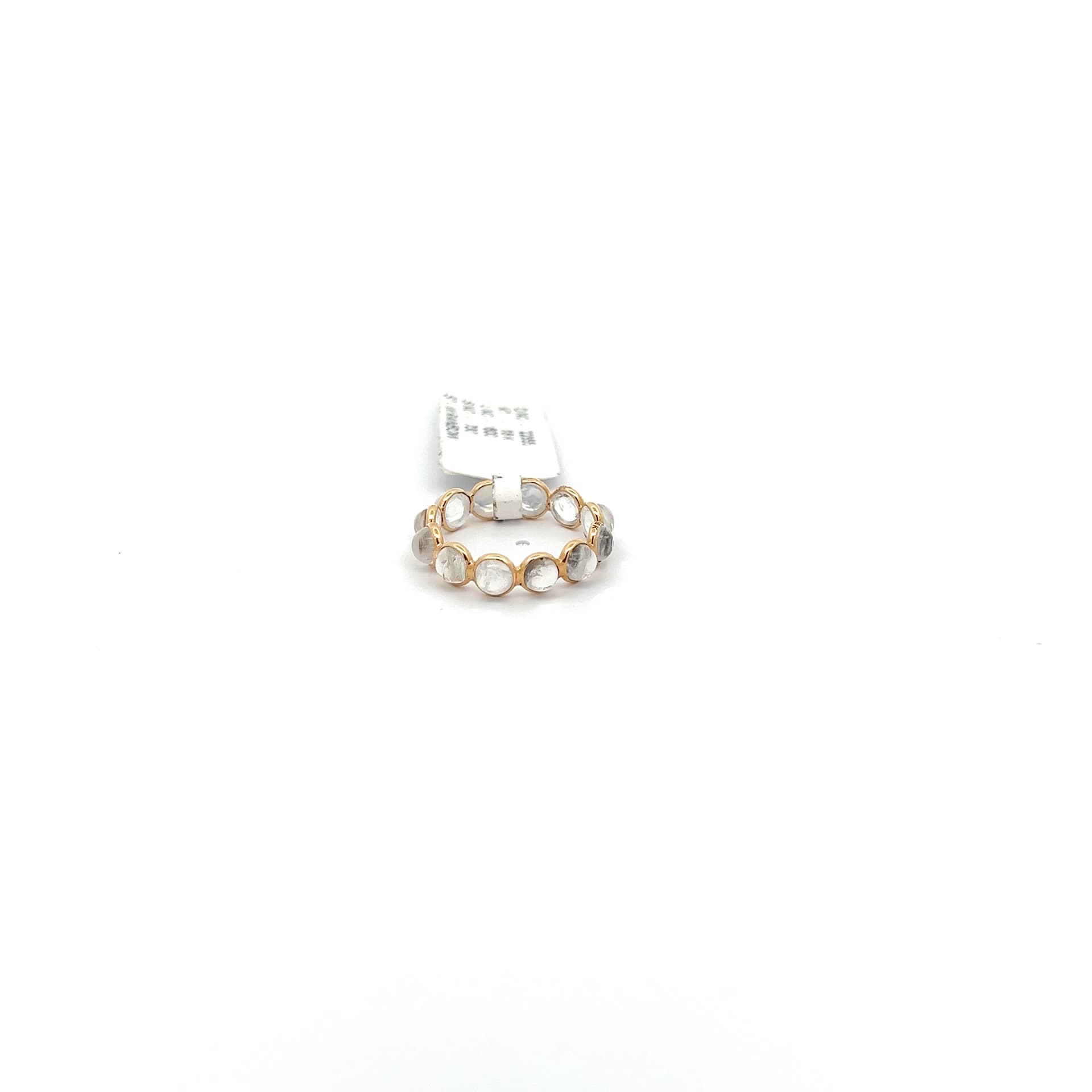 White Rainbow Ring in 14k Yellow Gold
