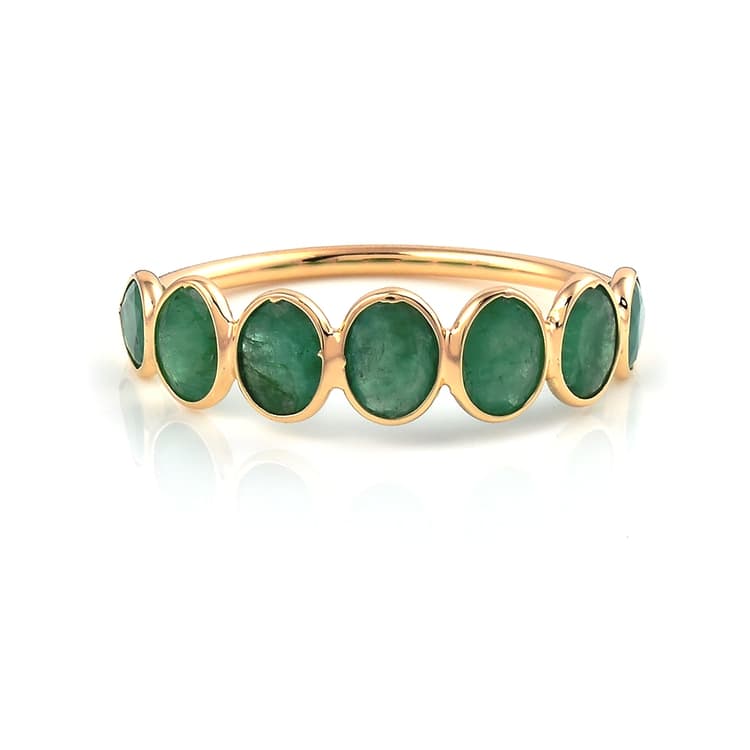 Emerald Ring in 14k Yellow Gold