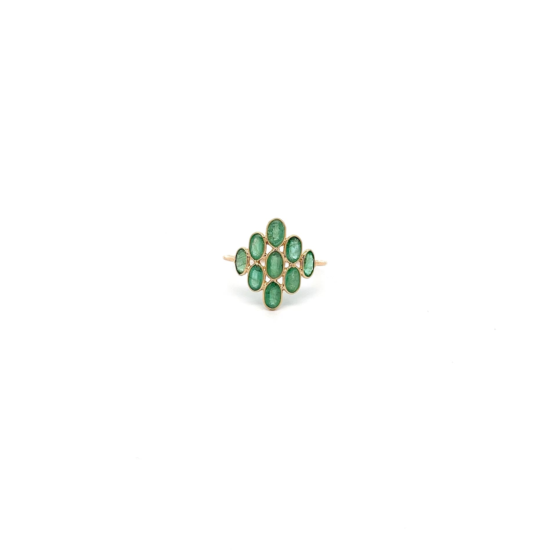 Emerald Ring in 14k Yellow Gold