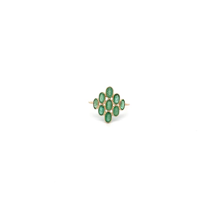 Emerald Ring in 14k Yellow Gold