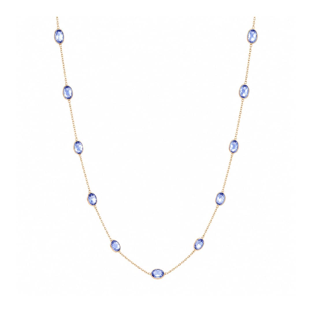 Tanzanite Necklace in 14k Yellow Gold