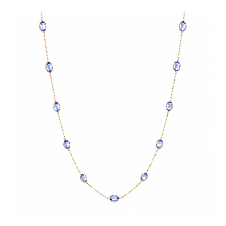 Tanzanite Necklace in 14k Yellow Gold