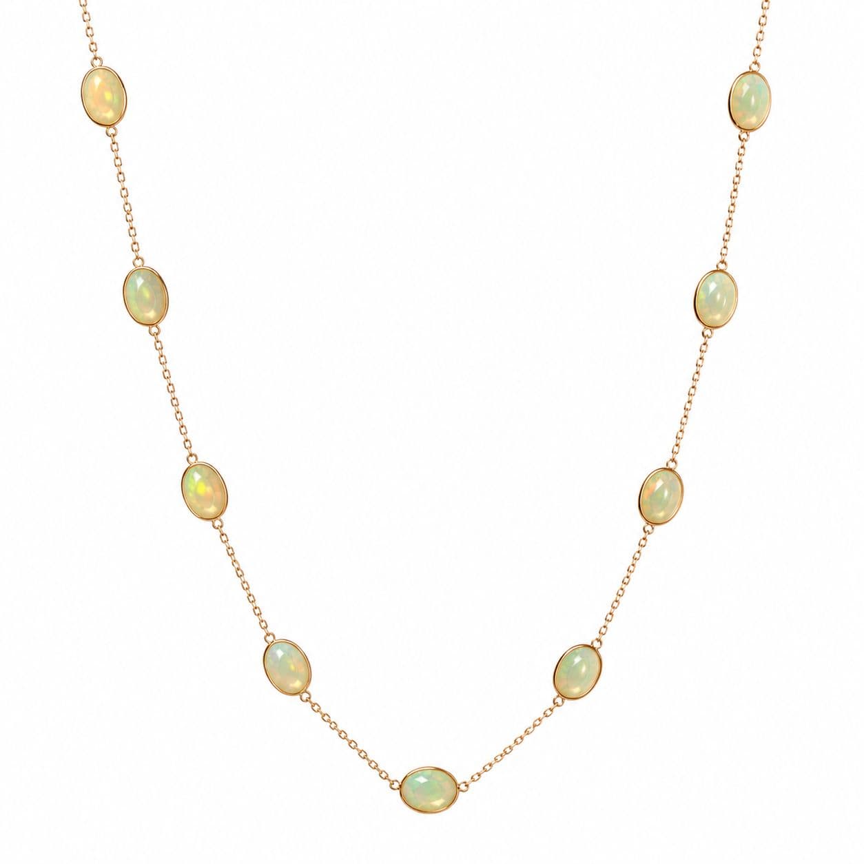Opal Necklace in 18k Yellow Gold