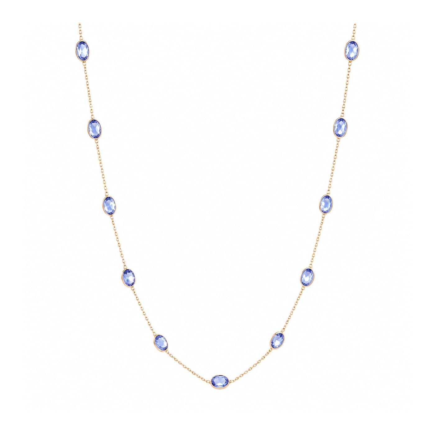 Tanzanite Necklace in 14k Yellow Gold