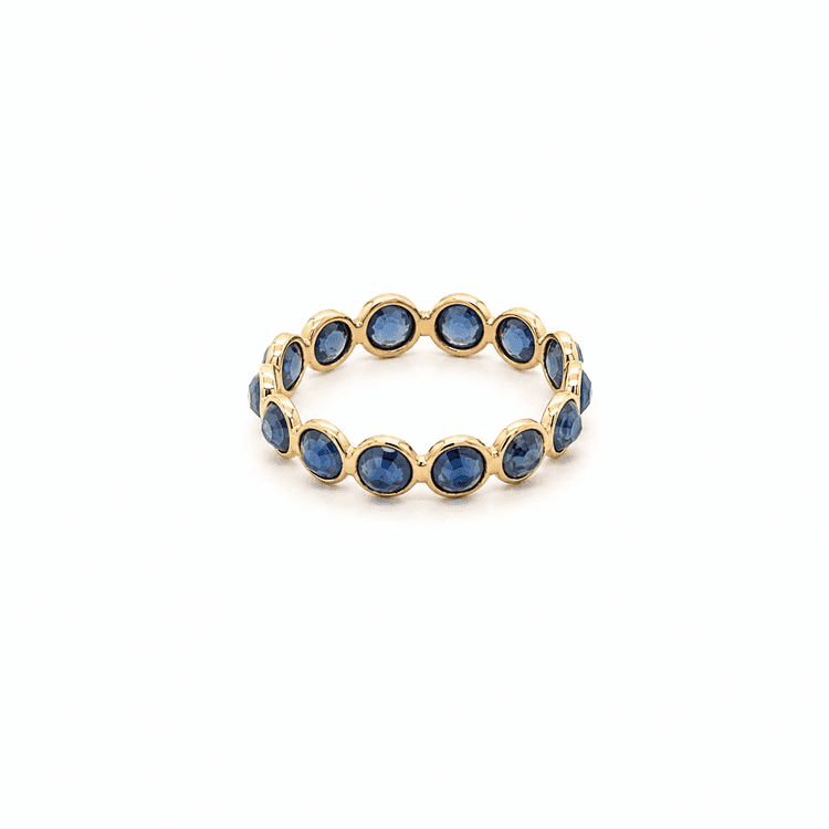 Blue Sapphire Ring in 14k Yellow Gold 3