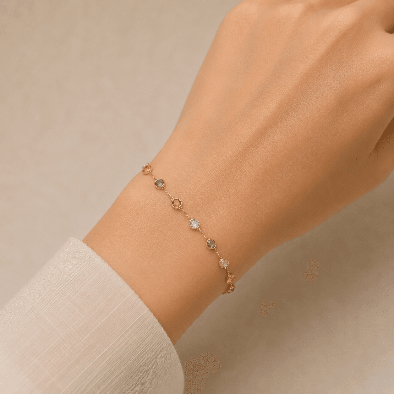 Multi-Sapphire Bracelet in 14k Yellow Gold