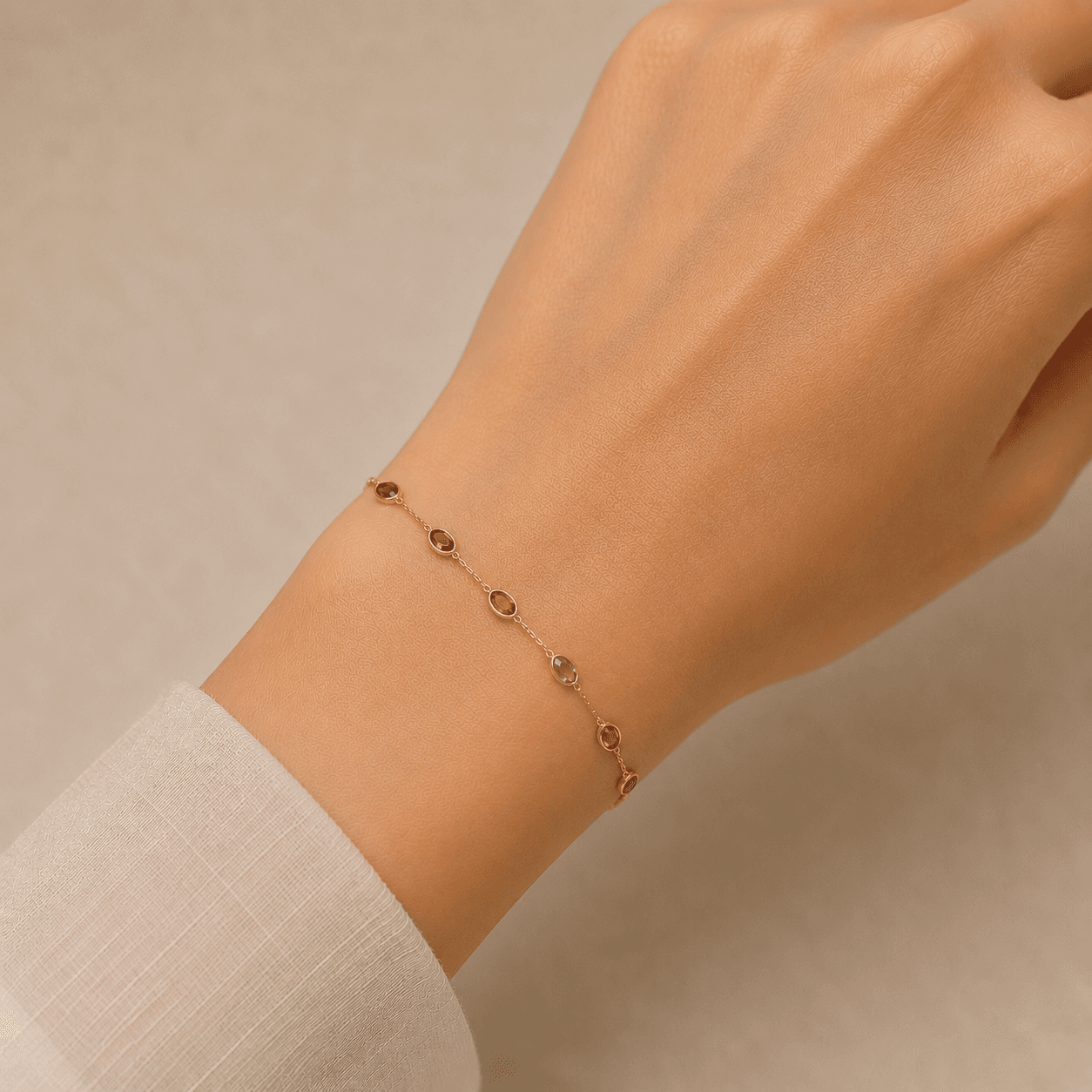 Multi-Tourmaline Bracelet in 14k Yellow Gold