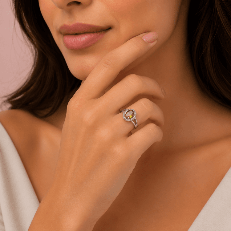 Peridot Ring in 14k Yellow Gold