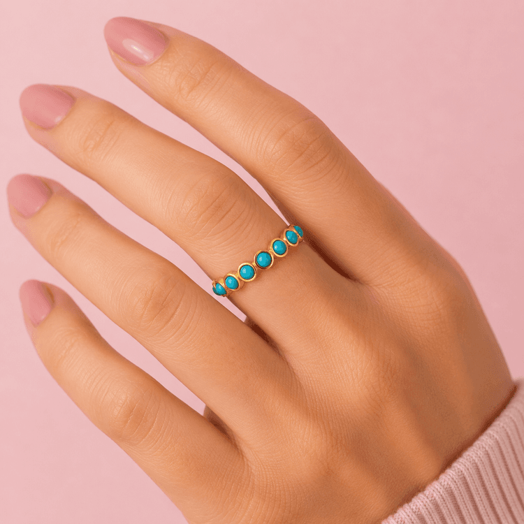 Turquoise Ring in 14k Yellow Gold