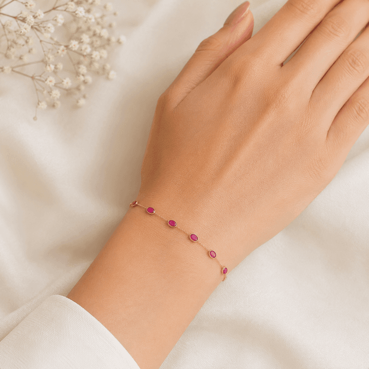 Ruby Bracelet in 18k Yellow Gold