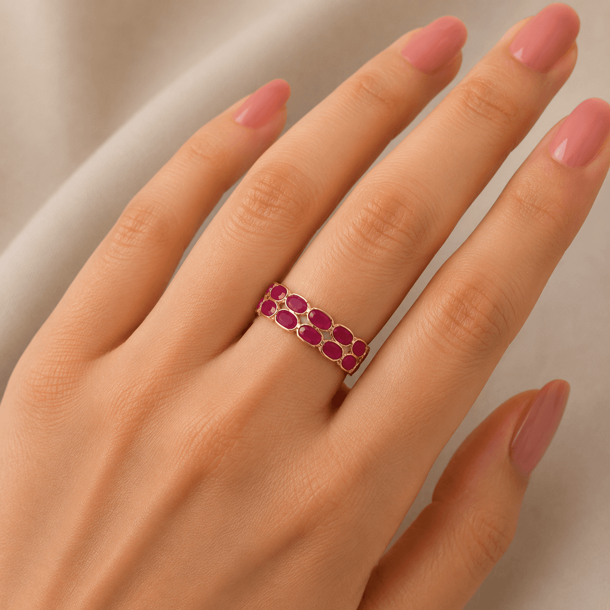 Ruby Ring in 18k Yellow Gold