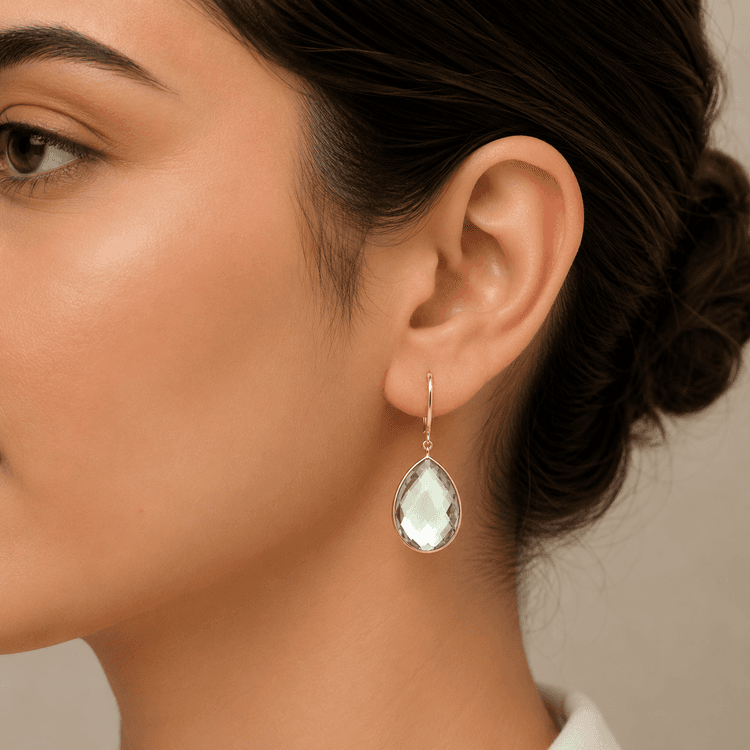 Green Amethyst Earrings