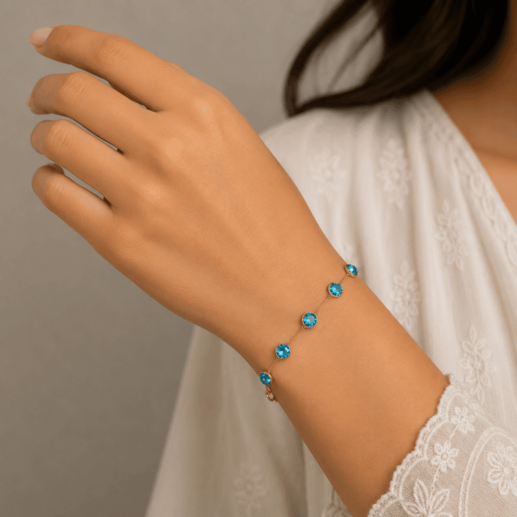 Swiss Blue Topaz Bracelet