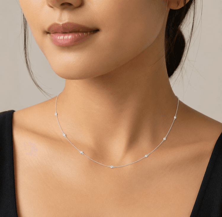 Sleek diamond neck chain
