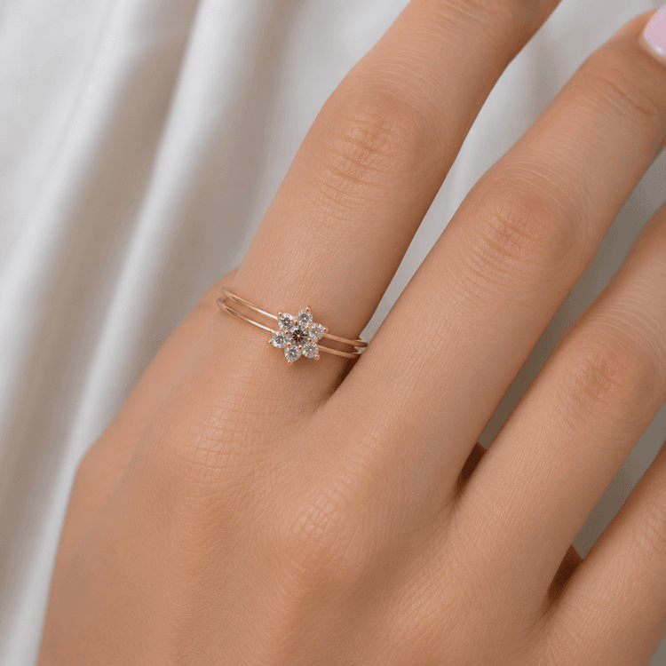 Star Diamond Engagement Ring