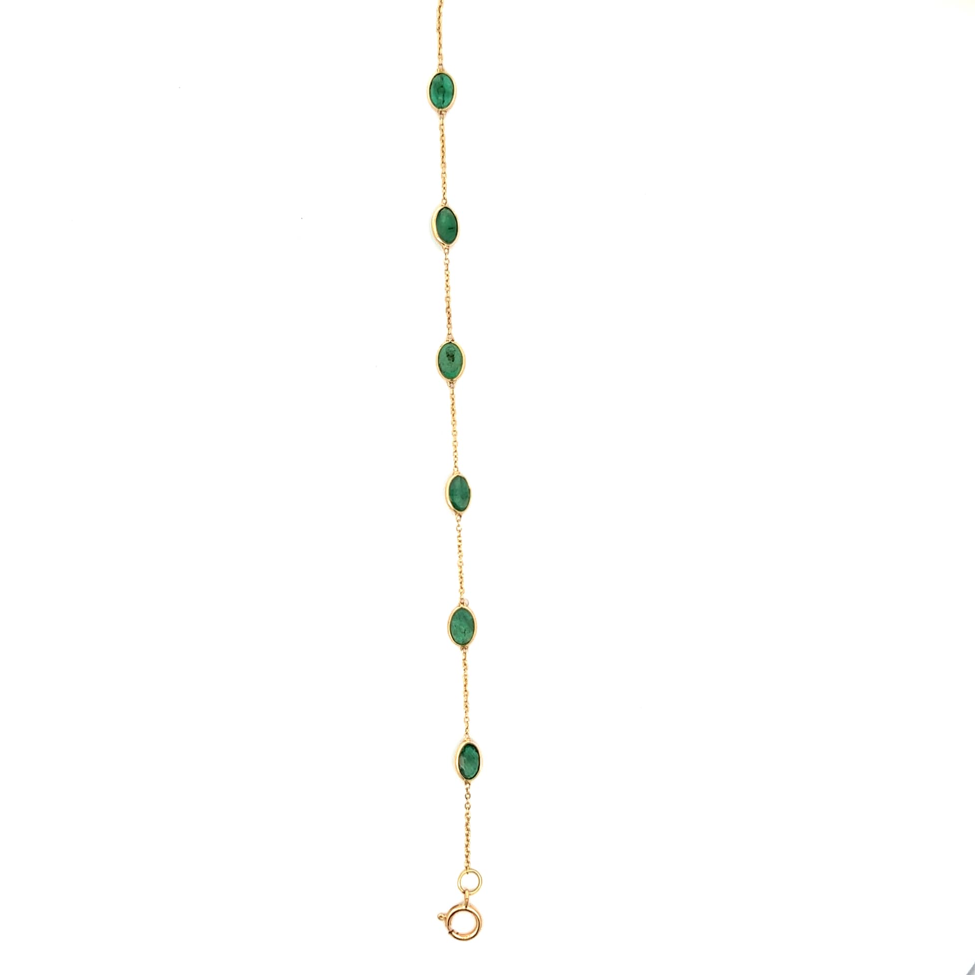 Emerald Bracelet in 14k Yellow Gold