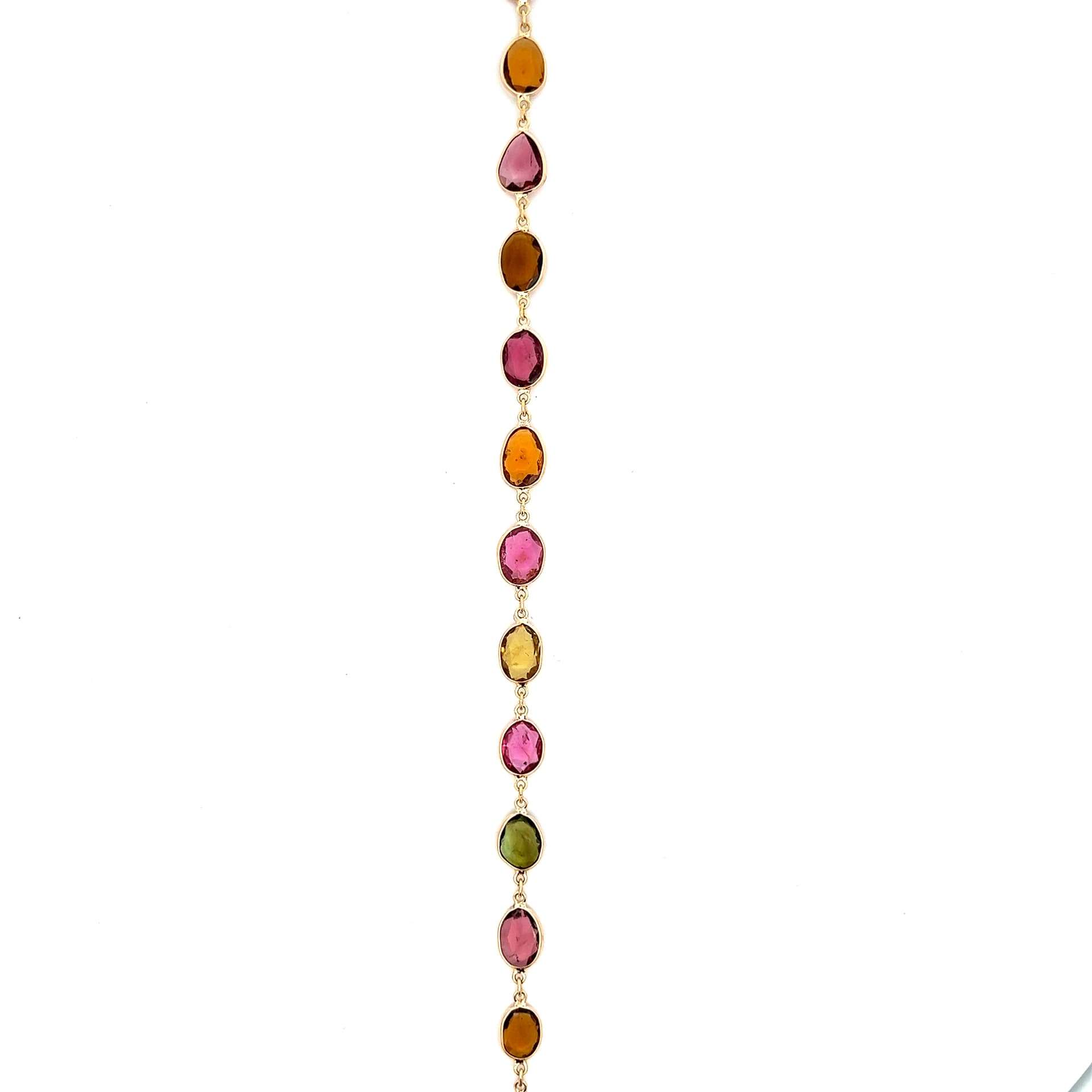Multi-Tourmaline Bracelet in 14k Yellow Gold