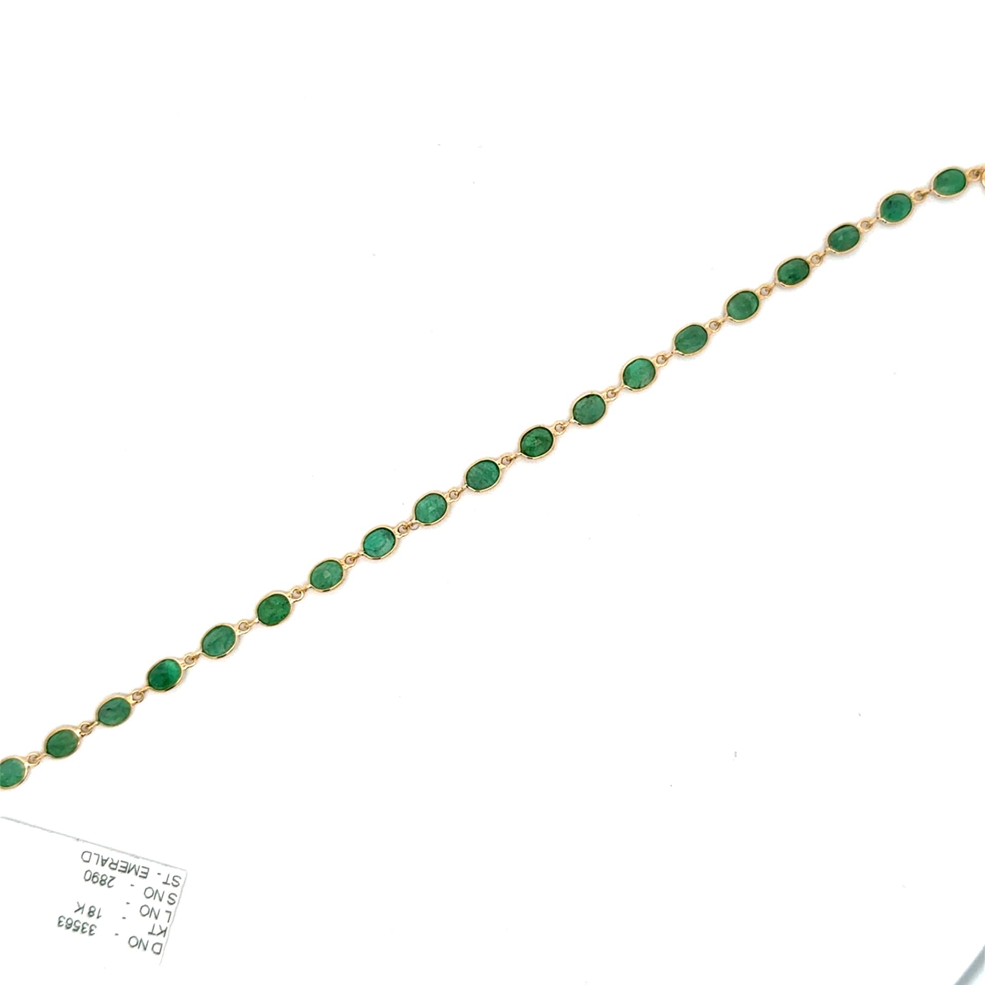 Emerald Bracelet in 14k Yellow Gold