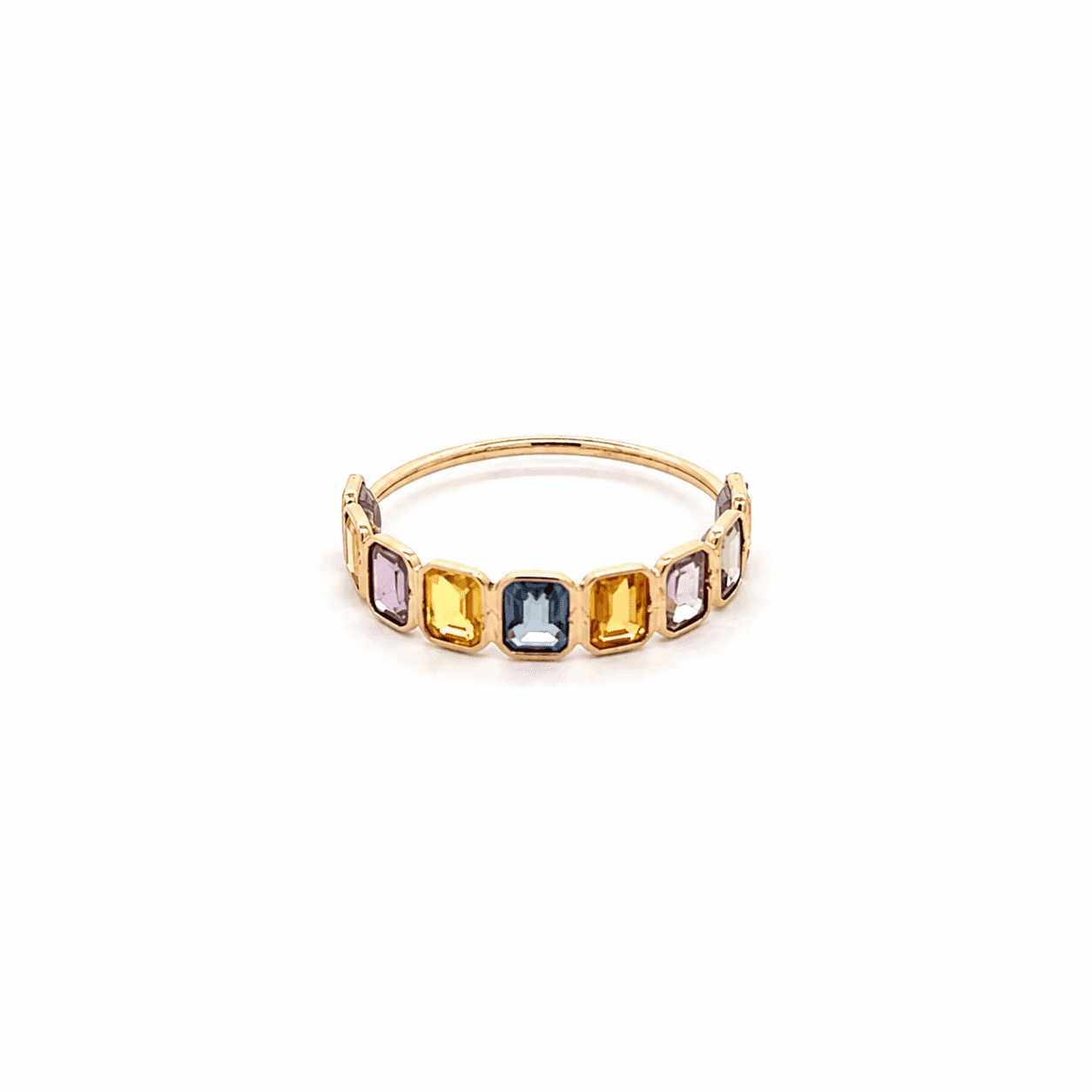 Multi-Sapphire Ring in 14k Yellow Gold1