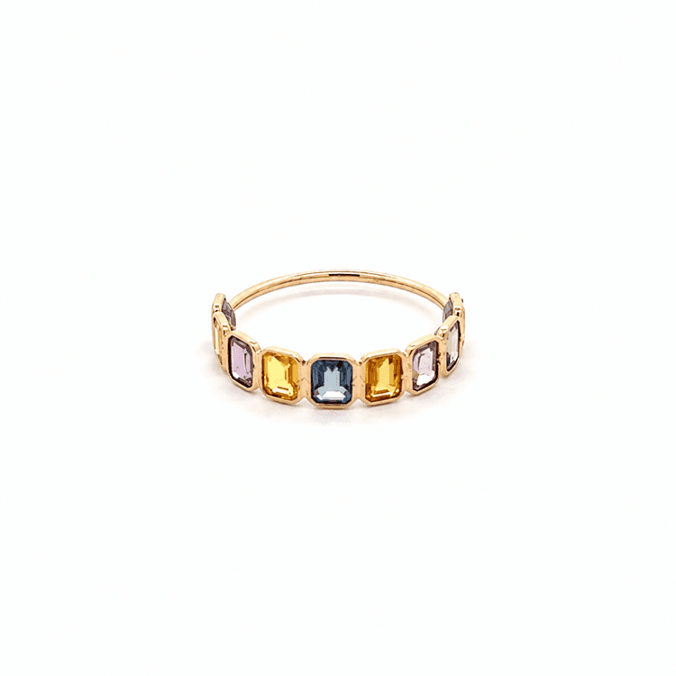 Multi-Sapphire Ring in 14k Yellow Gold1