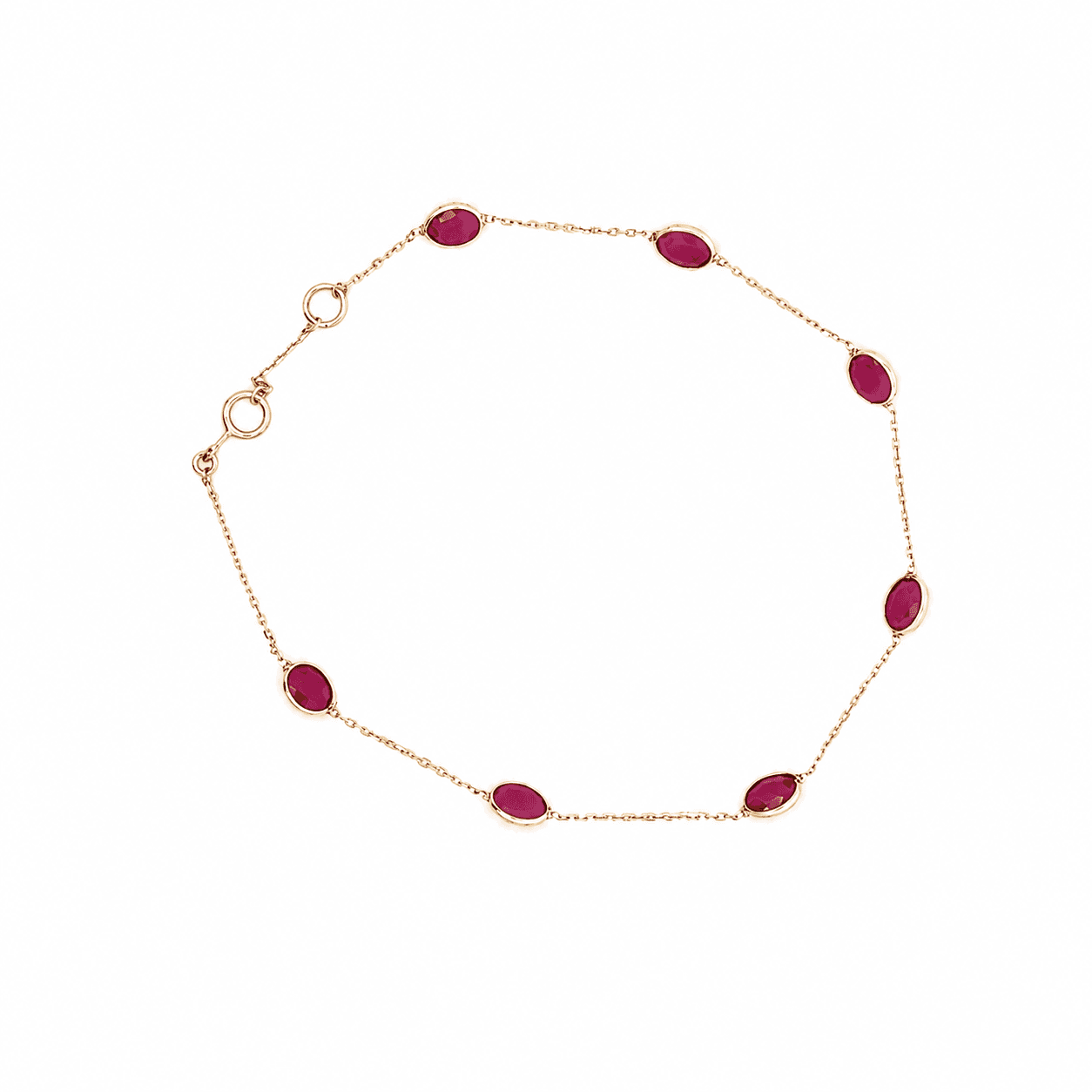 Ruby Bracelet in 14k Yellow Gold