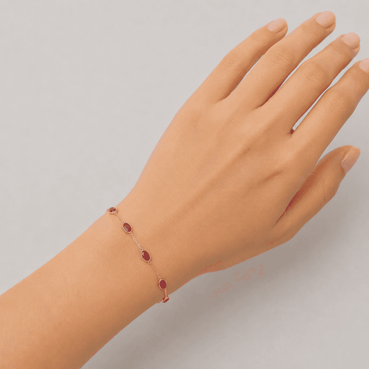 Ruby Bracelet in 14k Yellow Gold
